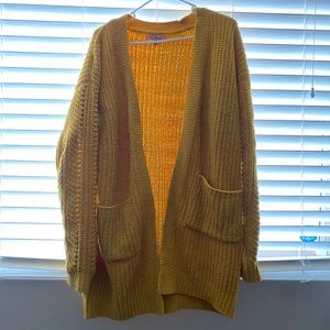 Yellow Oversized Cardigan